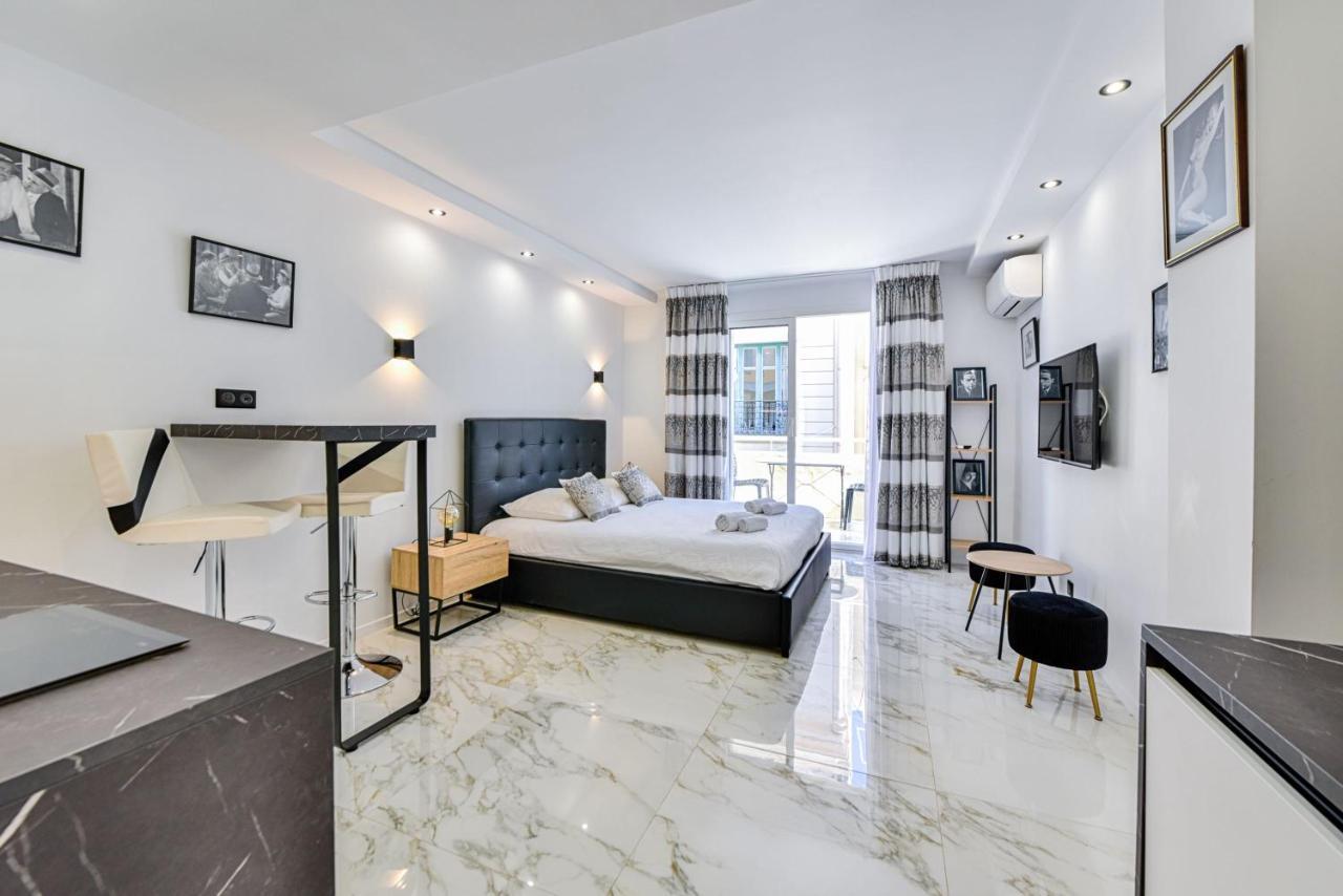 Large Studio - 50M Cannes Beach - Terrace Sea View 외부 사진