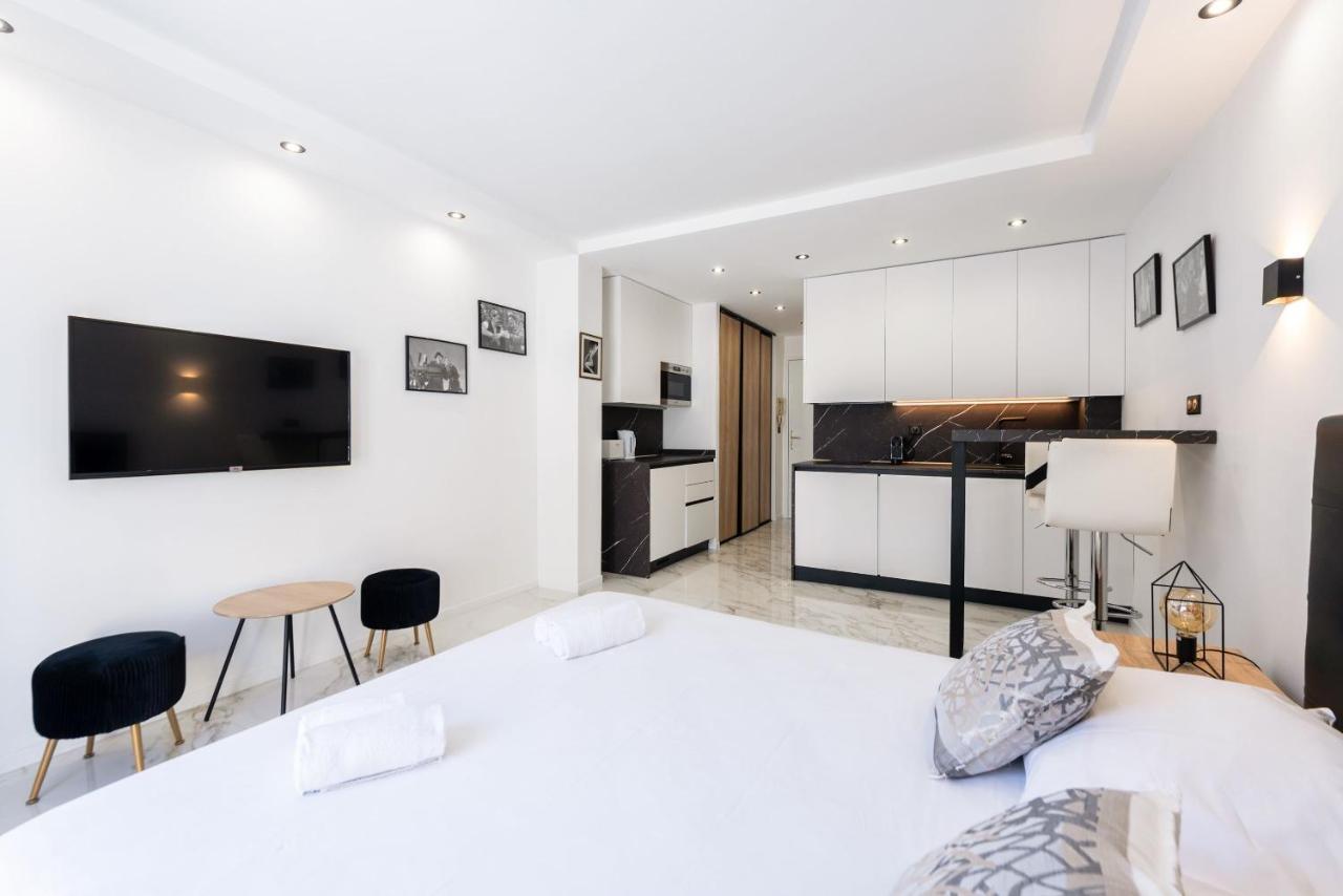 Large Studio - 50M Cannes Beach - Terrace Sea View 외부 사진